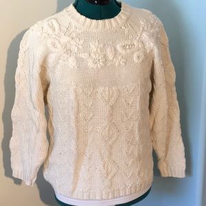 Adrianna Papell Embroidered Vintage Sweater